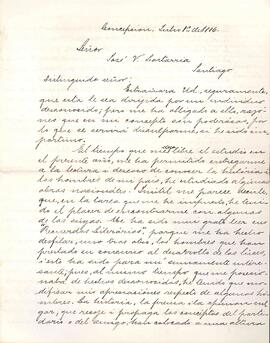 Carta de Agustín Ferrer a José Victorino Lastarria